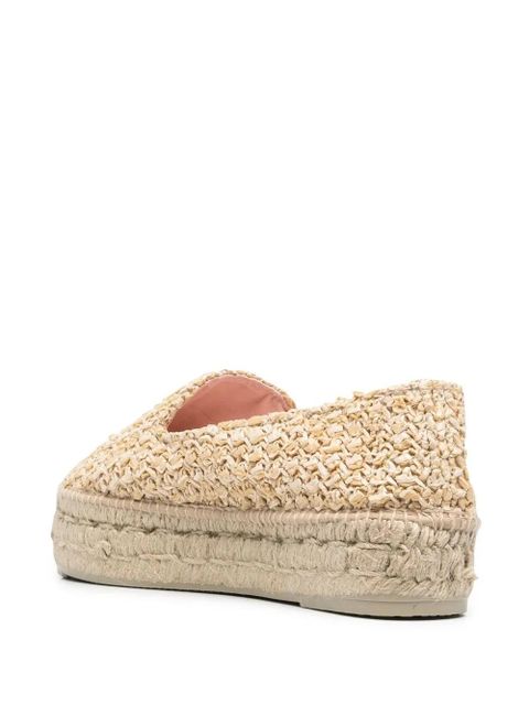 Manebi woven raffia espadrilles - Neutrals