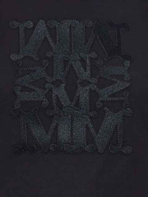 Max Mara Bravo logo-embroidered cotton T-shirt - Black