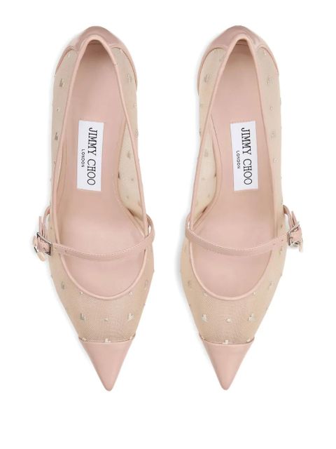 Jimmy Choo 65mm Aren mesh pumps - Neutrals