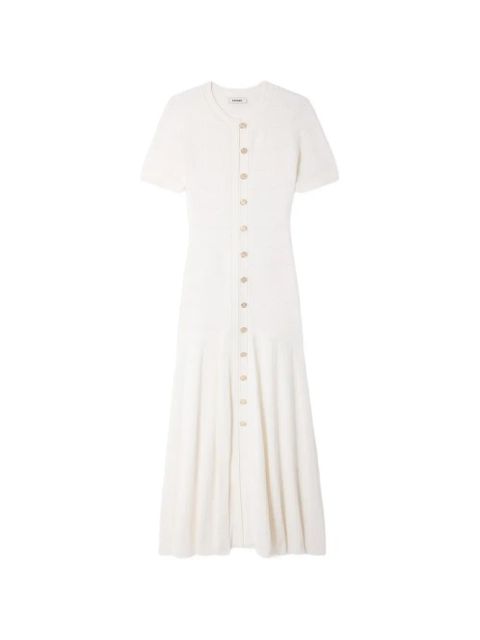 SANDRO button knitted midi dress - Neutrals - zdjęcie produktu nr 1