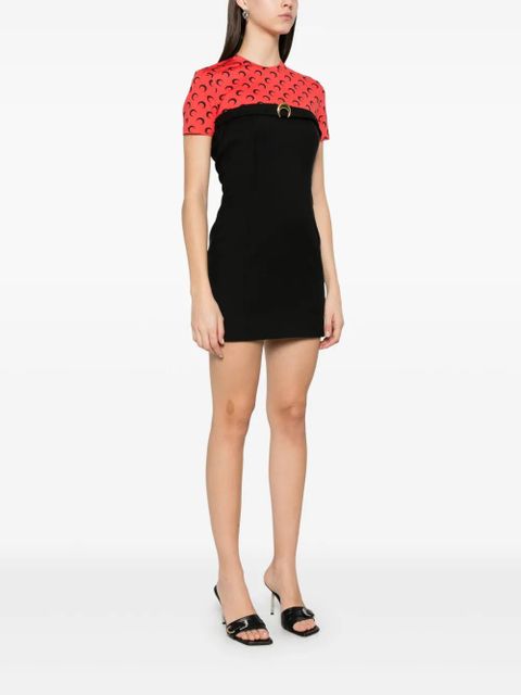 Marine Serre twill mini dress - Black