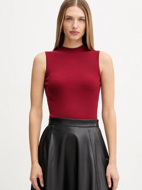 BOSS kamizelka kolor bordowy z półgolfem 50473237 - zdjęcie produktu nr 1