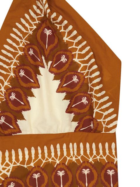 Johanna Ortiz Sun Traveller wrap mini dress - Brown