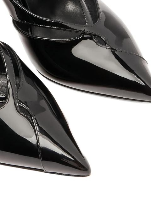 Casadei 100mm Blade Pantera cut-out pumps - Black