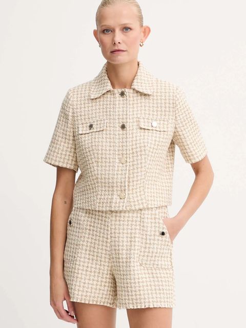 Morgan koszula damska kolor beżowy regular z kołnierzykiem klasycznym VENU.F - zdjęcie produktu nr 1