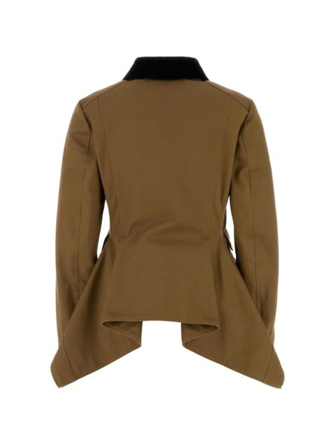 Alexander McQueen peplum cotton jacket - Brown - zdjęcie produktu nr 2