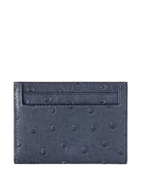 Mulberry ostrich-effect card holder - Blue - zdjęcie produktu nr 1