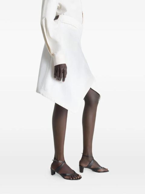 LEMAIRE asymmetric denim skirt - White