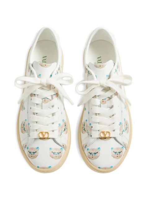 Valentino Garavani Royco Chat de la Maison-print sneakers - White