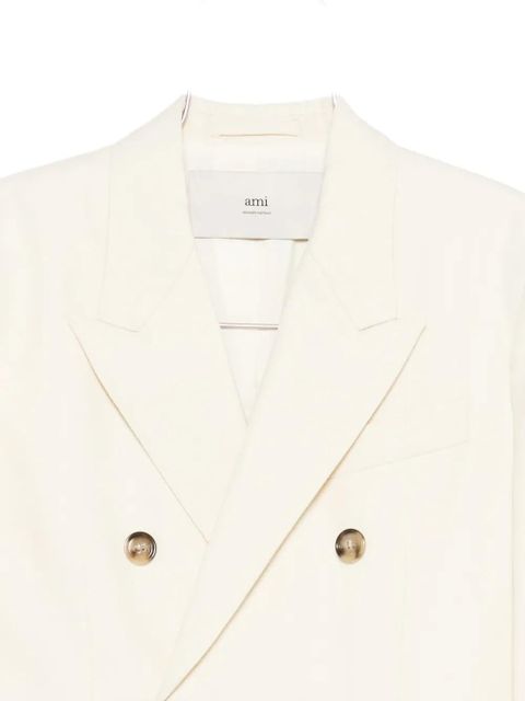 AMI Paris double-breasted coat - Neutrals
