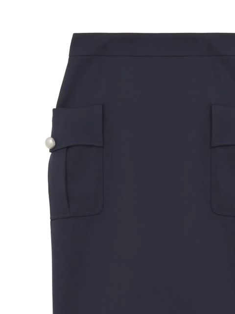 Alexander McQueen patch-pocket midi skirt - Blue - zdjęcie produktu nr 2