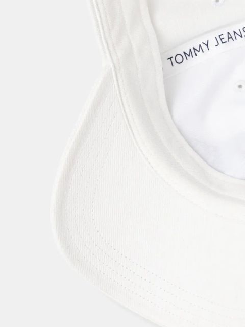 Tommy Jeans czapka z daszkiem bawełniana kolor biały z aplikacją AW0AW16992