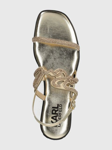 Karl Lagerfeld sandały OLYMPIA damskie kolor złoty KL87425