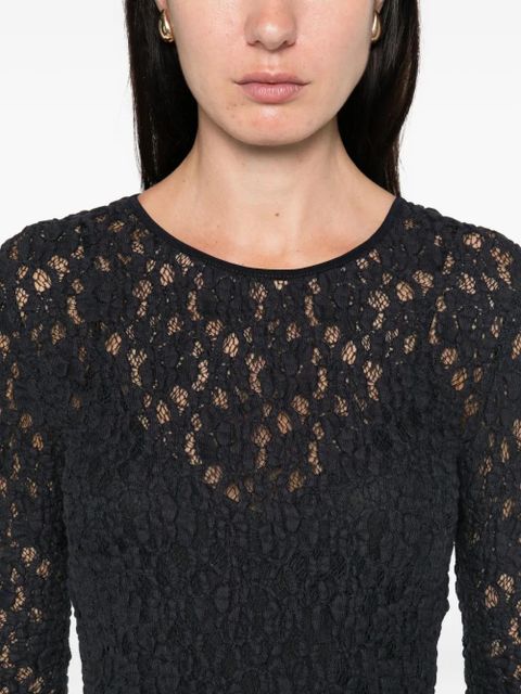 Max Mara long-sleeve textured dress - Blue