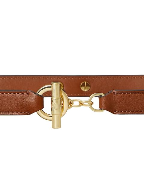 Lauren Ralph Lauren pasek skórzany damski kolor brązowy 412P04406 - zdjęcie produktu nr 2