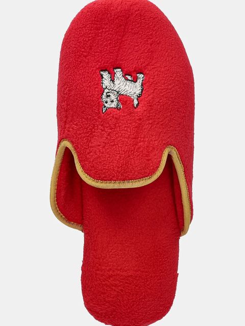 Lauren Ralph Lauren kapcie kolor czerwony ILN02474F