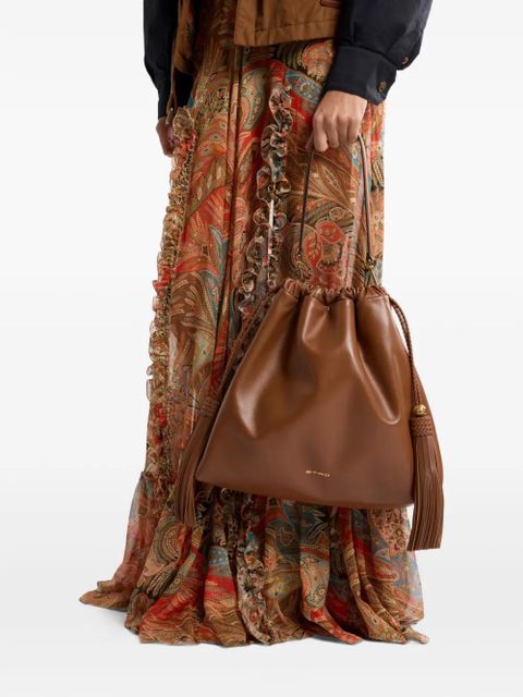 ETRO Large Kalispera tassels leather shoulder bag - Brown - zdjęcie produktu nr 2