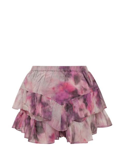MARANT ÉTOILE cadia printed ruffled mini skirt - Pink - zdjęcie produktu nr 2