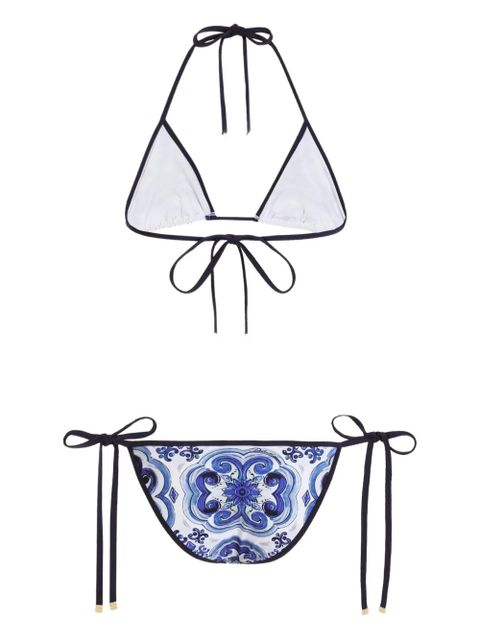 Dolce & Gabbana majolica-print bikini - White - zdjęcie produktu nr 2