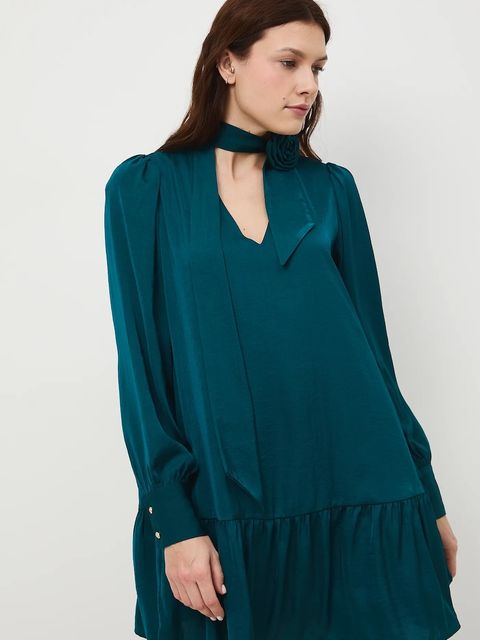 Medicine sukienka kolor zielony mini oversize