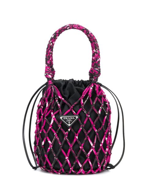 Prada net effect bucket bag - Pink - zdjęcie produktu nr 1
