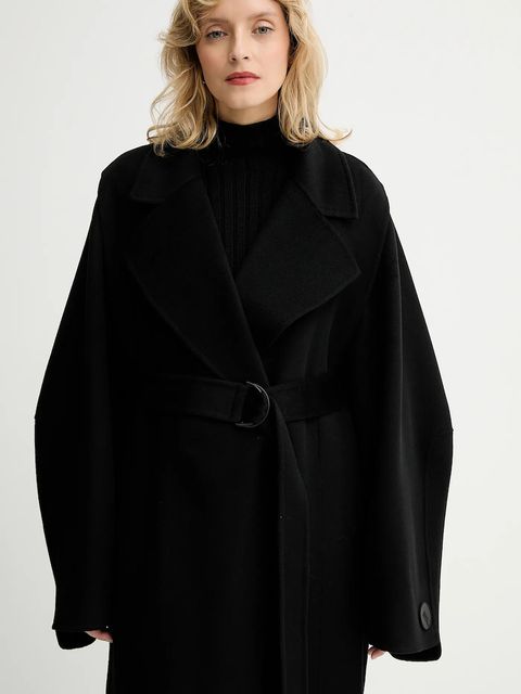 MMC STUDIO płaszcz wełniany kolor czarny VESPERE.COAT - zdjęcie produktu nr 2