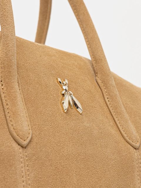 Patrizia Pepe torebka zamszowa kolor beżowy 2B0145 L152