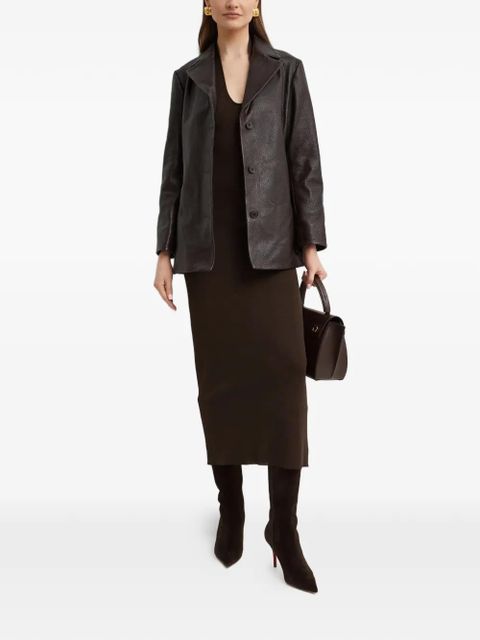 Nour Hammour Opus leather jacket - Brown - zdjęcie produktu nr 2