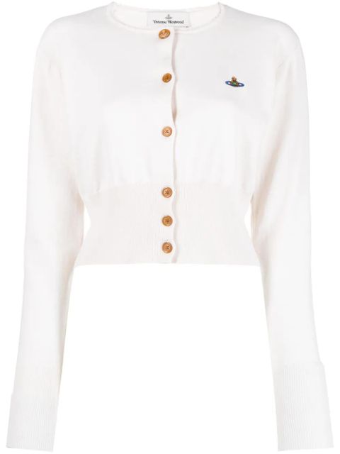 Vivienne Westwood Bea Orb logo-embroidered cardigan - Neutrals - zdjęcie produktu nr 1