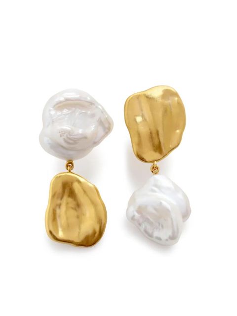 Monica Vinader x Amy Powney keshi-pearl stud drop earrings - Gold - zdjęcie produktu nr 1