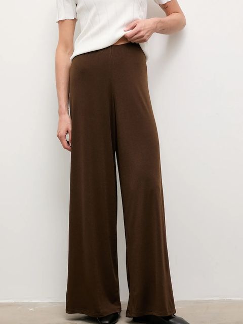 Answear.LAB spodnie damskie kolor brązowy gładkie - zdjęcie produktu nr 1