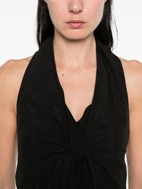 Eleh tie front top - Black