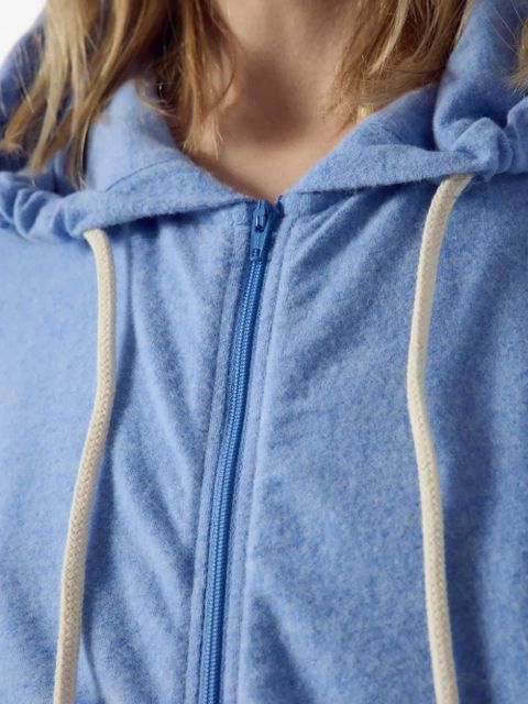 American Vintage zip-up drawstring hoodie - Blue