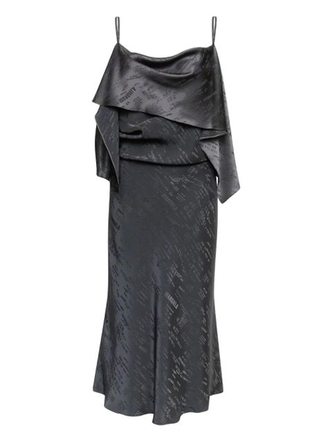 MM6 Maison Margiela ruffled strap midi dress - Grey - zdjęcie produktu nr 1