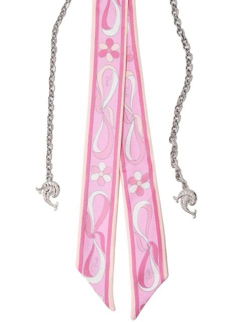 PUCCI dolphin silk necklace - Pink