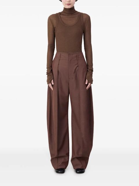 LEMAIRE curved tailored trousers - Brown