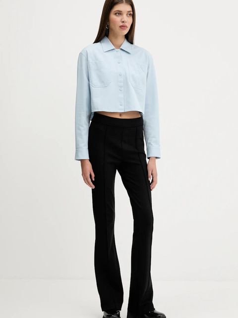 Hugo Blue koszula bawełniana damska kolor niebieski regular z kołnierzykiem klasycznym 50542967 - zdjęcie produktu nr 2