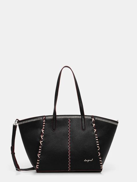 Desigual torebka MANHATTAN PESPUNTES G kolor czarny 25WAXP95 - zdjęcie produktu nr 1