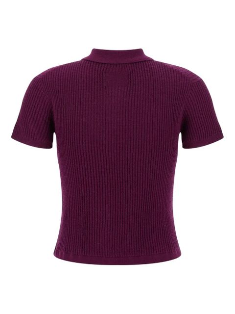 Guest In Residence cashmere polo shirt - Purple - zdjęcie produktu nr 2