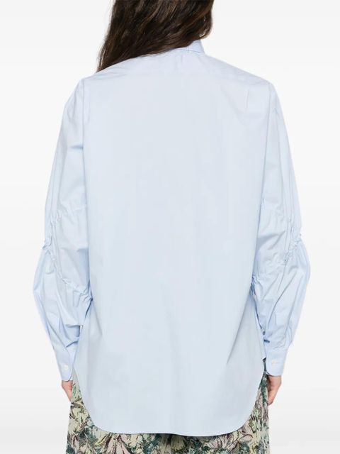 Moschino gathered.sleeve shirt - Blue