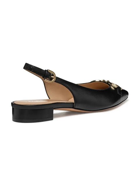 Geox baleriny skórzane D GISELDA15 kolor czarny z odkrytą piętą D55YUE 000TU C9999 - zdjęcie produktu nr 2