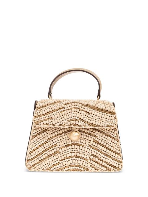 Cult Gaia wood-bead embellished tote bag - Neutrals - zdjęcie produktu nr 1