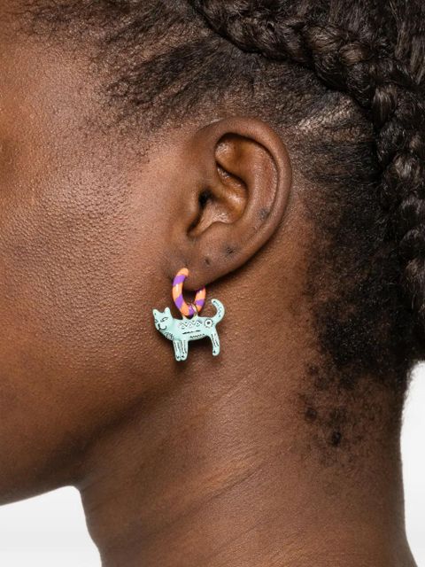 Essentiel Antwerp Jocat striped embellished earrings - Gold