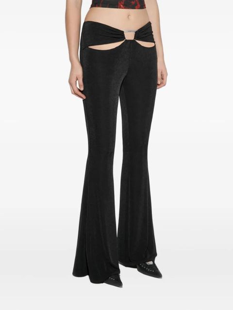 MISBHV cut out-detailed trousers - Black