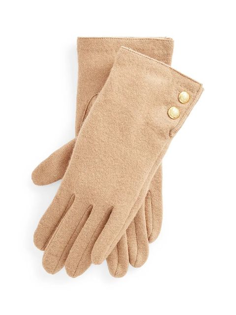 Lauren Ralph Lauren rękawiczki wełniane damskie kolor beżowy 454833075 - zdjęcie produktu nr 1