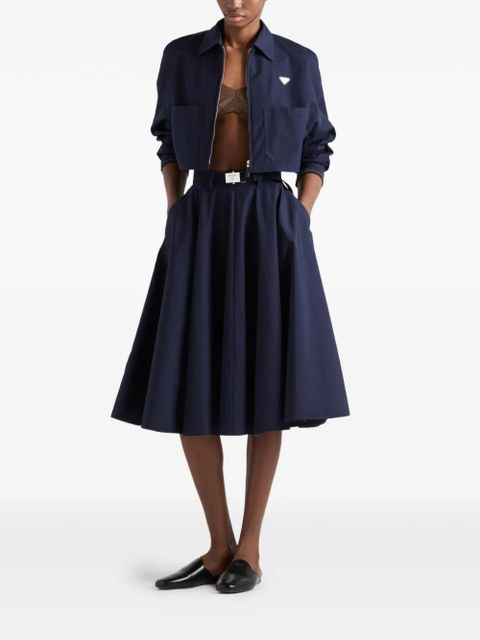 Prada poplin blouson jacket - Blue - zdjęcie produktu nr 2