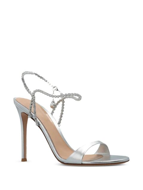 Gianvito Rossi 90mm crystal-embellished stiletto pumps - Grey - zdjęcie produktu nr 2