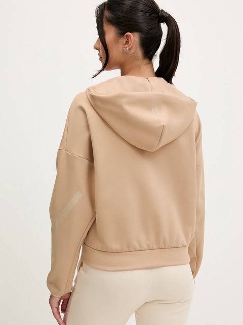 adidas bluza x Z.N.E damska kolor beżowy z kapturem wzorzysta JY5970