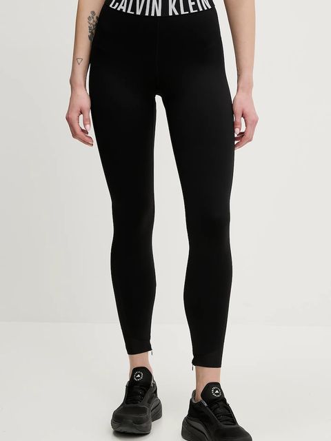 Calvin Klein Performance legginsy treningowe damskie kolor czarny z nadrukiem LVGWS5L616 - zdjęcie produktu nr 1