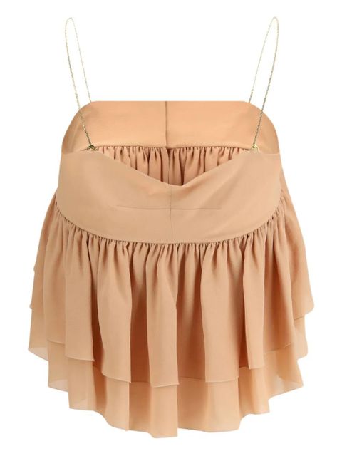 Chloé ruffled chain strap top - Neutrals - zdjęcie produktu nr 2